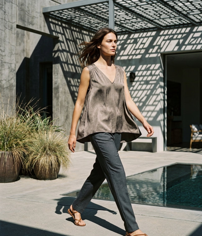 MaraDoro Grey Blouse Open Back